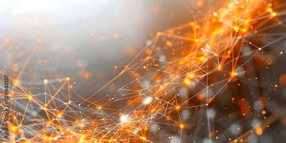 Poster complex engineering elements in digital network technology background. concept digital network techn