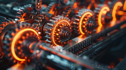 Fototapeta premium Automation Software Technology Process System Business concept