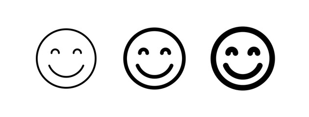 Editable friendly, smiling face vector icon. Part of a big icon set family. Perfect for web and app interfaces, presentations, infographics, etc