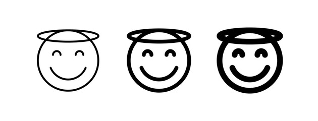 Editable kind, angelic face vector icon. Part of a big icon set family. Perfect for web and app interfaces, presentations, infographics, etc