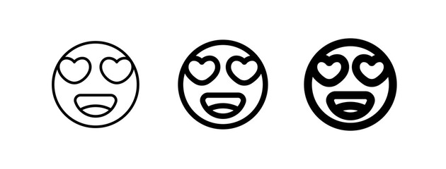 Editable in love, heart eye face vector icon. Part of a big icon set family. Perfect for web and app interfaces, presentations, infographics, etc