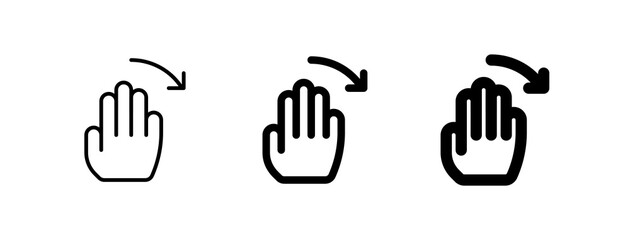 Obraz premium Editable hand swipe left vector icon. Part of a big icon set family. Perfect for web and app interfaces, presentations, infographics, etc