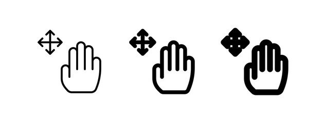 Obraz premium Editable hand move vector icon. Part of a big icon set family. Perfect for web and app interfaces, presentations, infographics, etc
