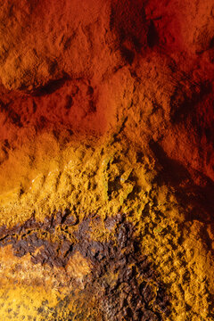 Colorful mineral deposits in Riotinto, Huelva, Spain