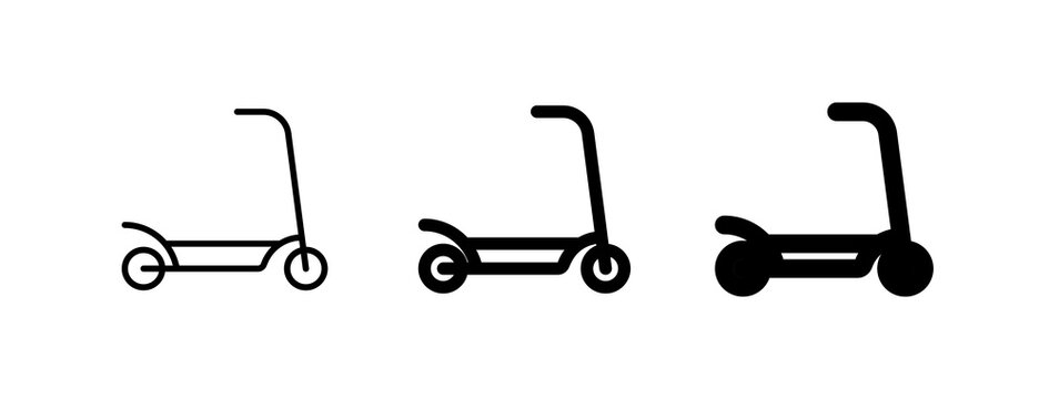 Editable kick scooter vector icon. Vehicles, transportation, travel. Part of a big icon set family. Perfect for web and app interfaces, presentations, infographics, etc