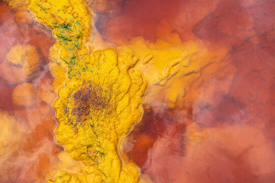 Surreal landscape of Riotinto mining area, Spain