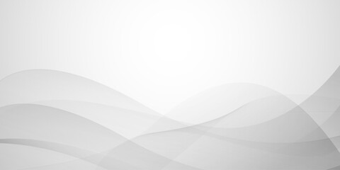 Minimalist grey white abstract background design with dynamic waves effect concept of digital futuristic technology vector illustrations. vector Grey white background.