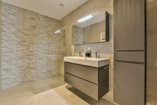 Modern bathroom with elegant interior design