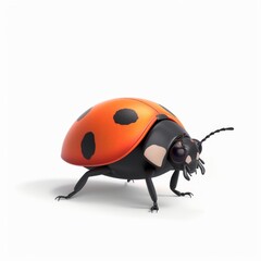 Naklejka premium A ladybug is gracefully standing on its hind legs