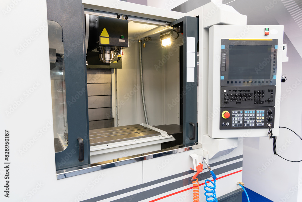 Leinwandbilder cnc mashine. motorized maneuverable tool is controlled by a computer. smart factory