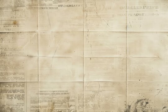 Vintage newspaper background with blank paper texture.