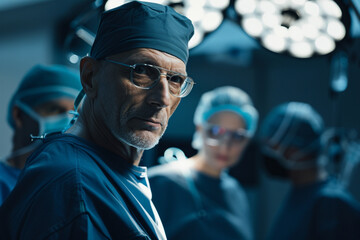 Fototapeta premium portrait of team of doctors in hospital