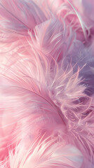 pastel colored feathers