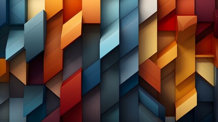 Fototapeta premium Geometric patterns - modern geometric wallpaper: vivid colors and sharp lines in seamless pattern - digital artwork 