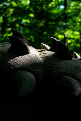 Dino park. Prehistoric animal reconstruction