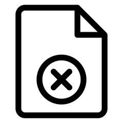 Obraz premium delete line icon vector illustration isolated on white background