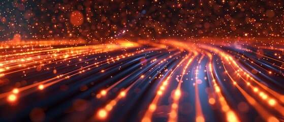 Fototapeta premium A dynamic visualization of circuit lines resembling rapid data highways