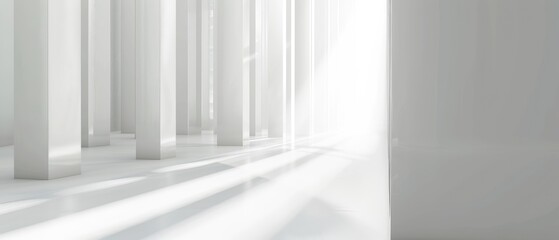 Fototapeta premium geometric white light background abstract design art work banner presentation template invitation