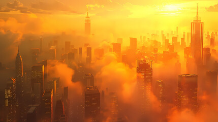 Fototapeta premium city skyline view