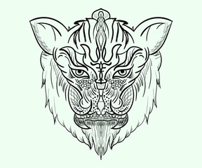Abstract tiger lions are good for tattoos, t-shirt designs, element designs and various other designs.