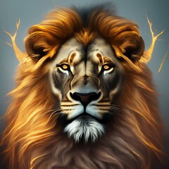 Naklejka premium A mythical Lion 