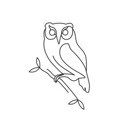 Owl continuous single line art elegance minimalist artwork.