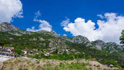landscape with sky, mountain and clouds