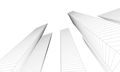 architecture building 3d  vector illustration