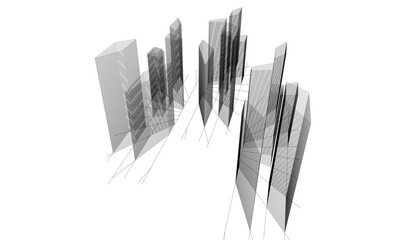 architecture building 3d  vector illustration