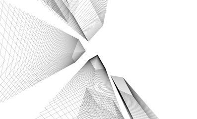 architecture building 3d  vector illustration