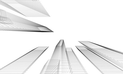 architecture building 3d  vector illustration