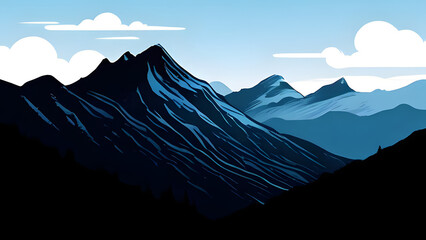 JPEG Silhouette Illustration of Mountains
