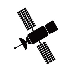 satellite icon design. communication technology sign and symbol.