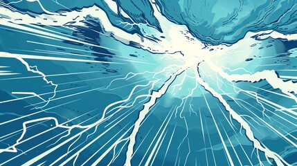 Abstract comic background featuring a thunder flash