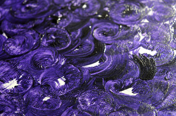bright abstract background of purple swirls corner view
