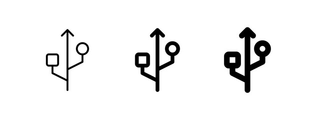 Editable vector usb connection icon. Part of a big icon set family. Perfect for web and app interfaces, presentations, infographics, etc