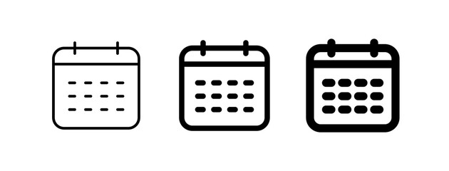 Editable vector calendar, date icon. Part of a big icon set family. Perfect for web and app interfaces, presentations, infographics, etc