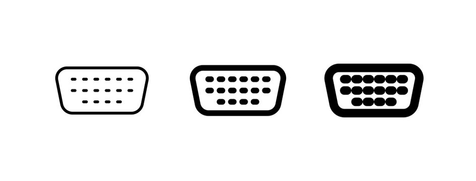 Editable vector vga cable port icon. Part of a big icon set family. Perfect for web and app interfaces, presentations, infographics, etc