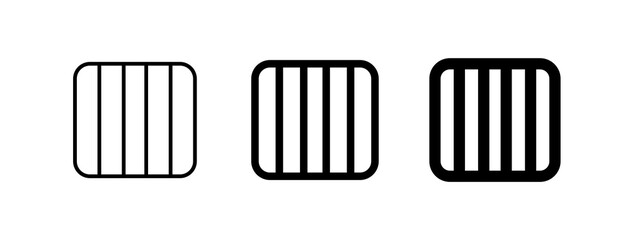 Editable vector column view icon. Part of a big icon set family. Perfect for web and app interfaces, presentations, infographics, etc