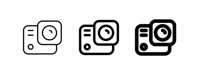 Editable vector action camera icon. Part of a big icon set family. Perfect for web and app interfaces, presentations, infographics, etc