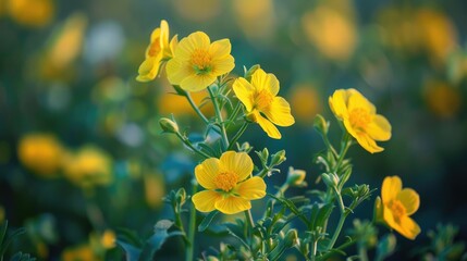 Obraz premium Yellow Flower Plant in Moments of Beauty