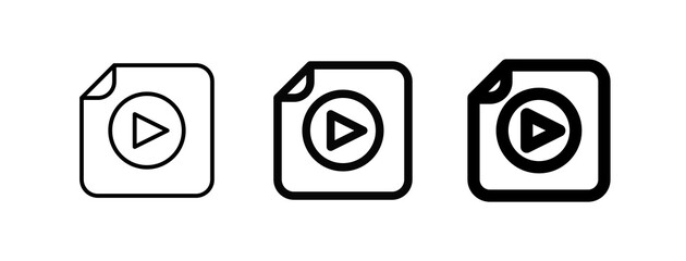 Editable vector media file icon. Part of a big icon set family. Perfect for web and app interfaces, presentations, infographics, etc