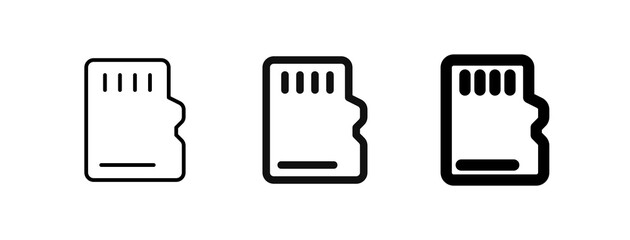 Editable vector memory card icon. Part of a big icon set family. Perfect for web and app interfaces, presentations, infographics, etc