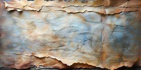 Fototapeta premium Aged by Time and Marked with History: A Weathered Parchment. Concept Weathered Parchment, Antique Documents, Old Manuscripts, Historical Scrolls