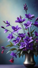 Purple flowers, Floral arrangement, Violet blooms
