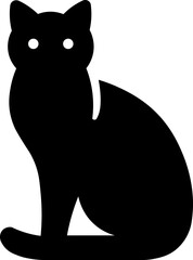 Minimalist cat image. Cat style logo or icon illustration