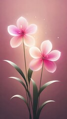 Obraz premium Pink flowers, Floral art, Blooming flowers