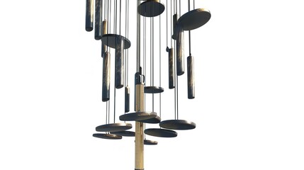 Wind Chime Isolated on a White Background
