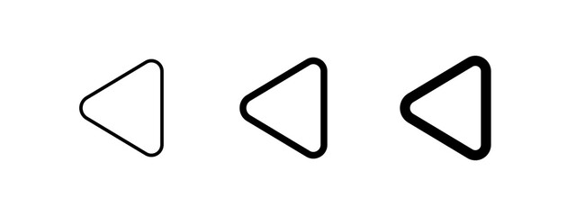 Editable vector left triangle arrow icon. Black, transparent white background. Part of a big icon set family. Perfect for web and app interfaces, presentations, infographics, etc