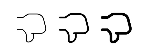 Editable vector dislike thumb reaction icon. Part of a big icon set family. Perfect for web and app interfaces, presentations, infographics, etc